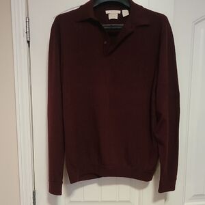 Elegant V-Neck Maroon Sweater for Men
